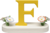 634/23/F, Letter F, with Flowers