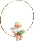 6308/155, Christmas Tree Angel in Ring, with Wreath