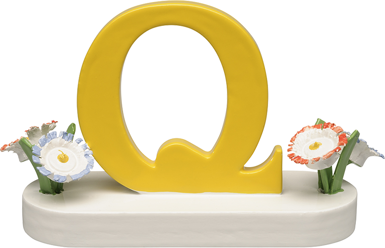 Letter Q, with Flowers