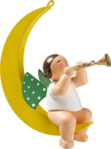 Angel with Trumpet, in Moon