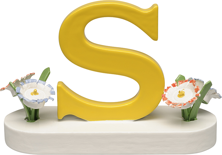 Letter S, with Flowers