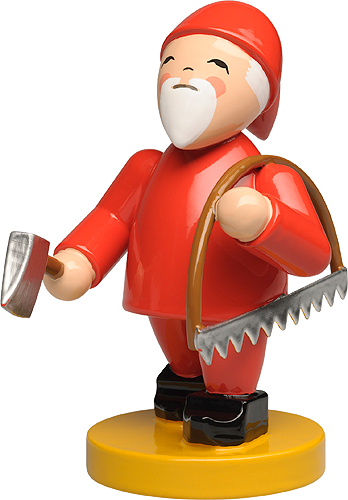 Gnome with Bow Saw and Axe