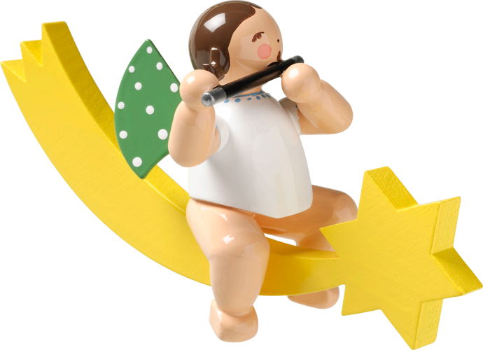 Angel with Transverse Flute, on Comet Tail