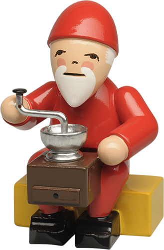 Gnome with Coffee Grinder