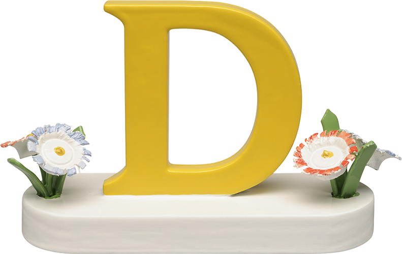 Letter D, with Flowers