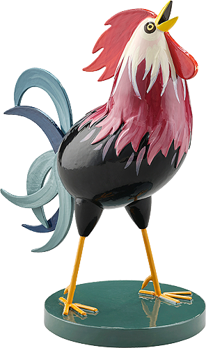 Cockerel, Burgundy-Black