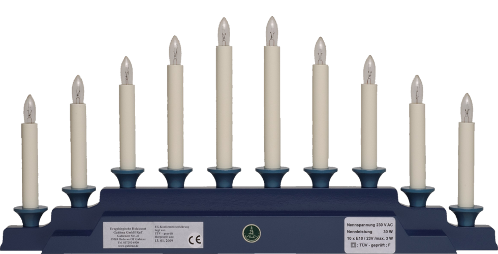 Electric Lighting for Angel Mountain 550/B3OHN, 230V/30W, 10 Candles