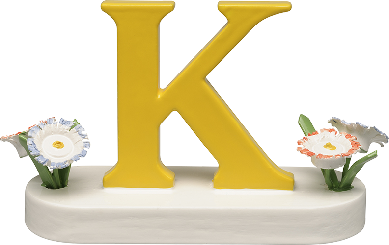 Letter K, with Flowers