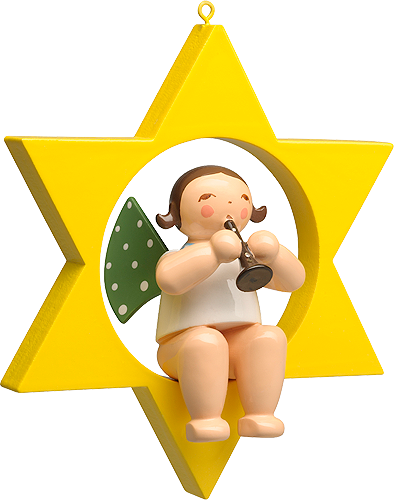 Angel with Clarinet, in Star
