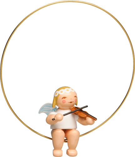 Christmas Tree Angel in Ring, with Violina