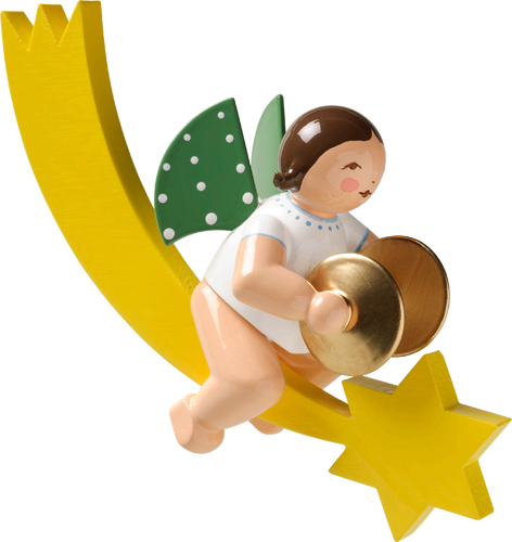 Angel with Cymbals, on Comet Tail