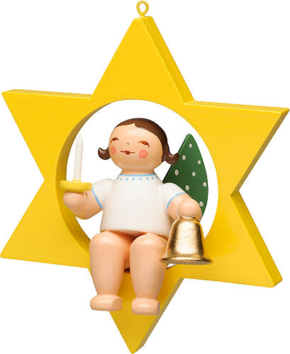 Angel with Bell and Candle, in Star