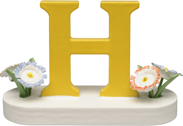 Letter H, with Flowers