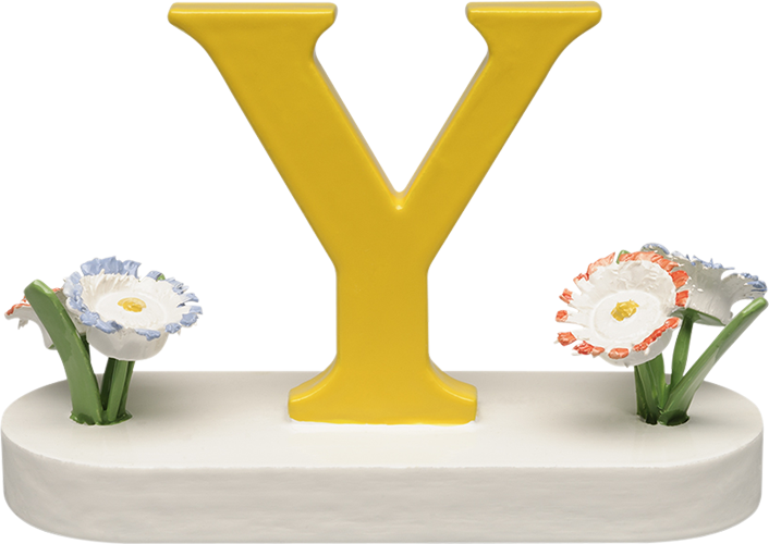 Letter Y, with Flowers