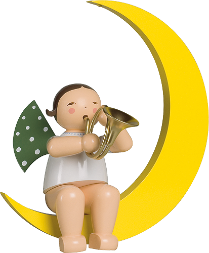 Angel with French Horn, in Moon, Large